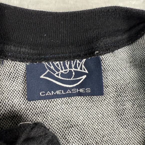 Vintage Camelashes Black and White Floral Daisy Knit Shirt Size Large - Picture 4 of 8